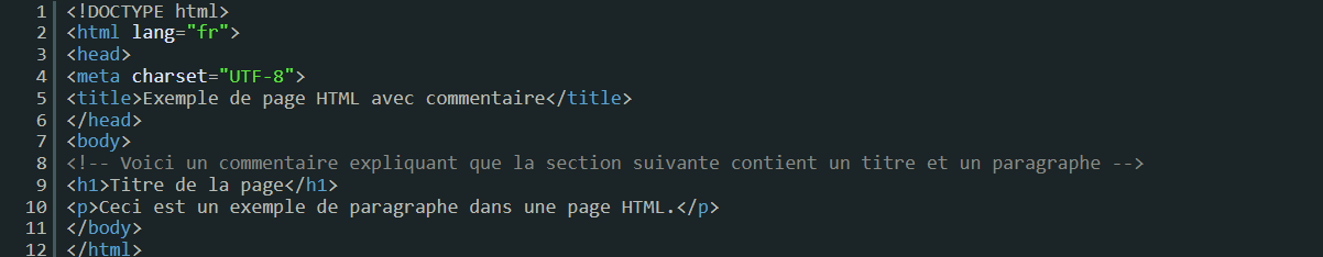 commentaire html