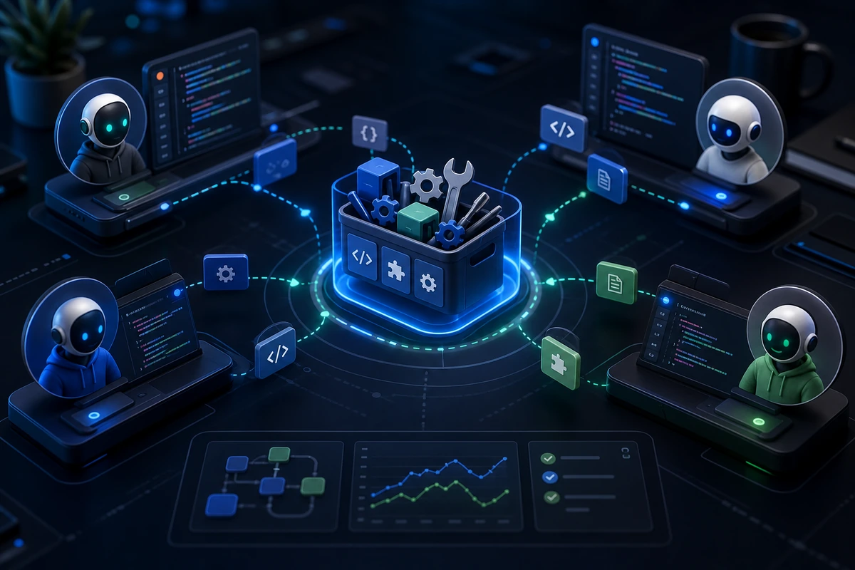 Espace de travail avec plugins partages entre agents IA