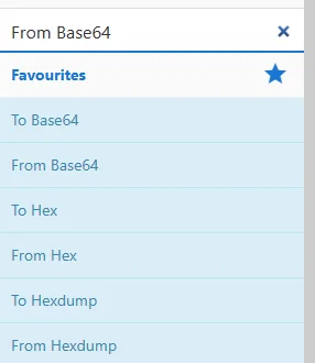 Recherche de l’opération From Base64 dans CyberChef