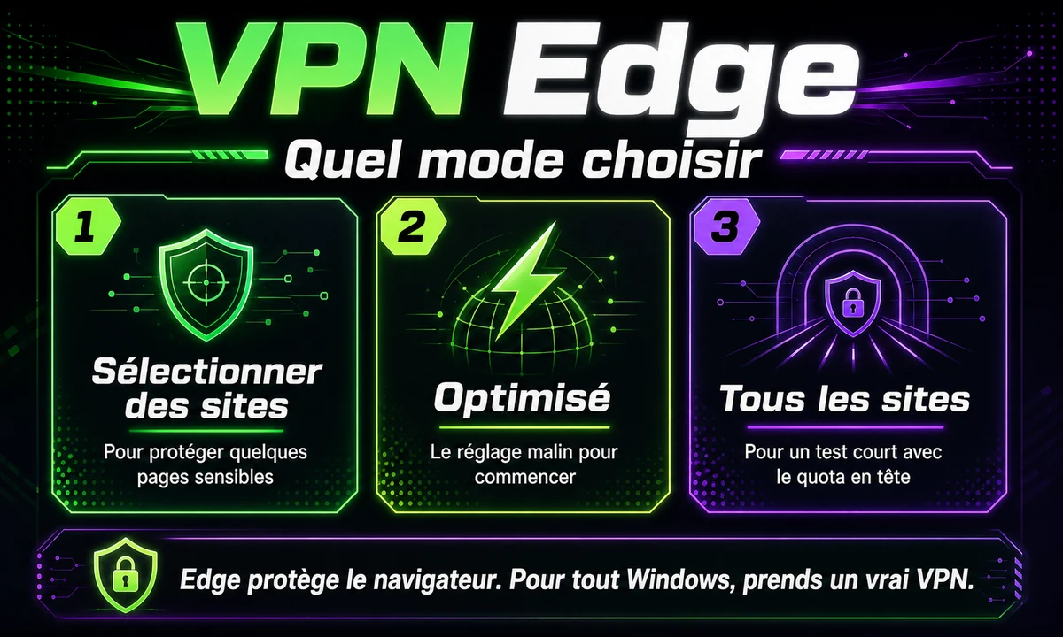 Infographie VPN Edge pour choisir le bon mode