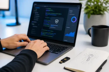 Création d’une clé API Gemini dans Google AI Studio avec un ordinateur et une clé de sécurité