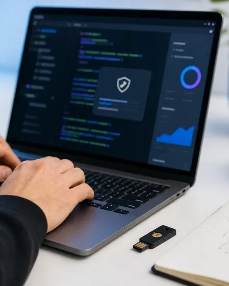 Création d’une clé API Gemini dans Google AI Studio avec un ordinateur et une clé de sécurité