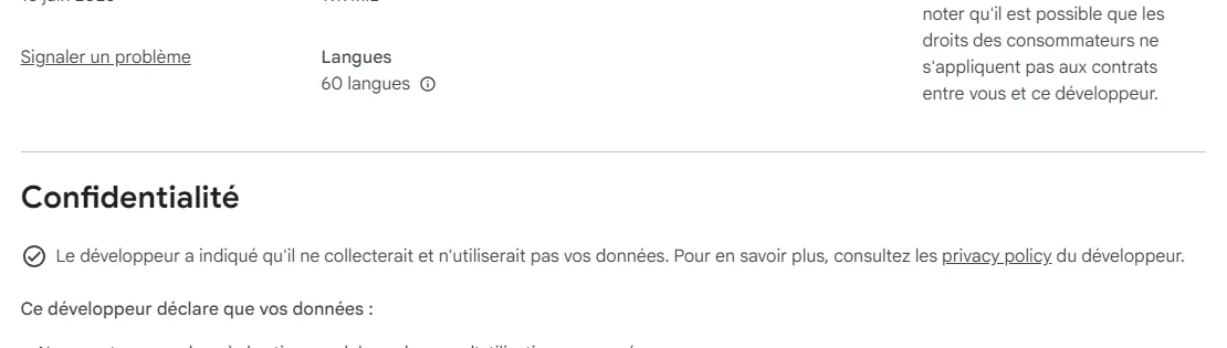 Bloc Confidentialité uBlock Origin Lite sur le Chrome Web Store