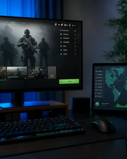 Setup gaming avec carte VPN pour Warzone bot lobby