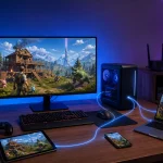 PC de jeu hébergeant un serveur privé Palworld avec un réseau Meshnet