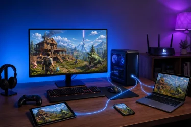 PC de jeu hébergeant un serveur privé Palworld avec un réseau Meshnet
