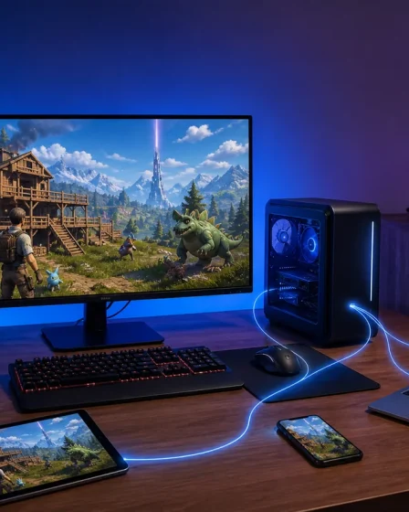 PC de jeu hébergeant un serveur privé Palworld avec un réseau Meshnet