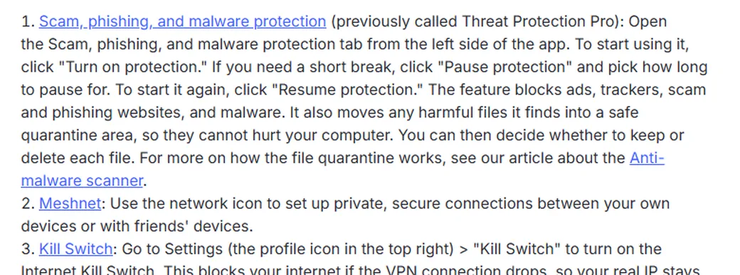 Instructions NordVPN pour activer la protection contre arnaques phishing et malwares