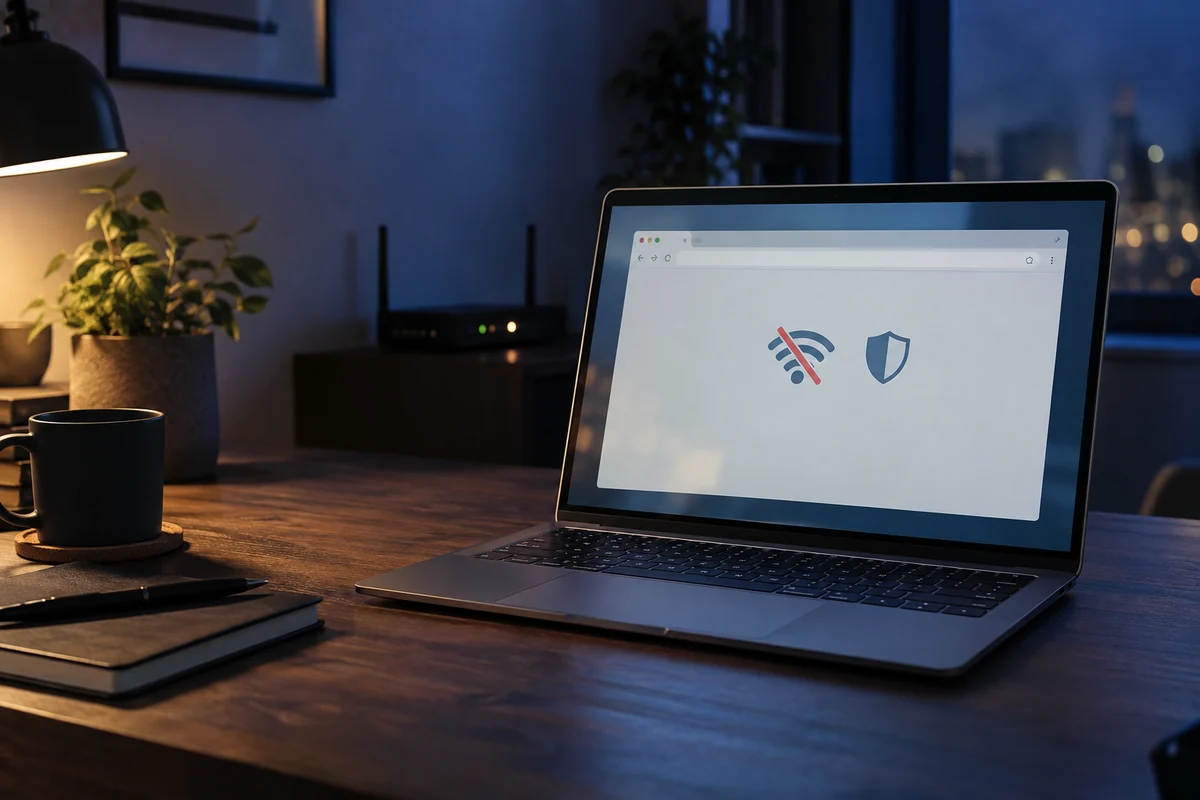 Ordinateur portable dont le navigateur bloque Internet après une coupure VPN