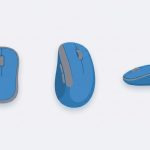 Generic illustration of three blue mouse shapes, not photographs of the reviewed models